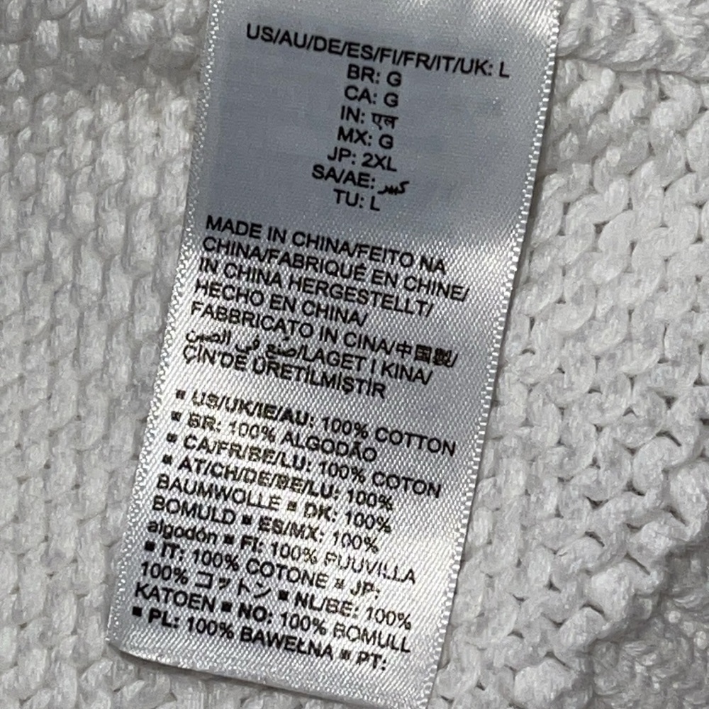 Daily Ritual Soft Cotton White Knit Sweater Sz. XL - Picture 13 of 14